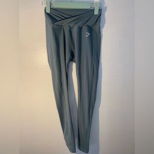 Gymshark Womens Leggings Crossover Thunder Blue Activewear Workout XS